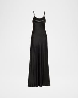jason wu black satin dress Jason Wu Lace-trimmed Crinkled-satin Midi Dress In Black