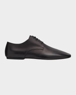 Burberry Men's Manor Leather Metal EKD-Heel Derby Shoes | Neiman