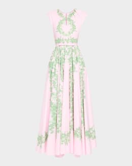 Giambattista Valli Paisley Silk Neck-Tie Blouse | Neiman Marcus
