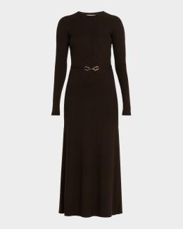 high neck pleated belted midi dress by victoria beckham Designer Victoria Beckham High Neck Pleated Belted Midi Dresses for Women -  Up to 78% off