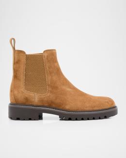 Lanvin men’s suede smooth leather Chelsea boots NEW Black Pointed Toe Chelsea Boots by Lanvin on Sale main image 4