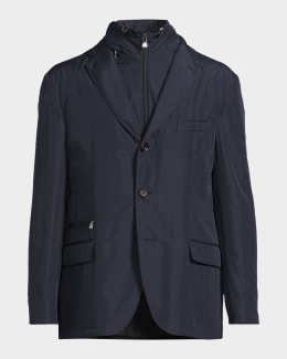 Corneliani Men's Technical Cashmere Field Jacket | Neiman Marcus