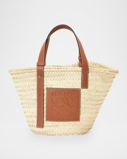 LOEWE かごバッグ 白BOLSO CESTA PEQUE NATURAL Loewe x Paula's Ibiza Anagram Basket Bag in Iraca Palm with