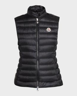 Moncler Emotionnalite Tweed Down Vest | Neiman Marcus