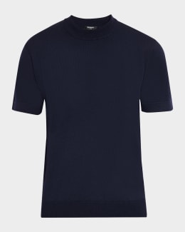 Balmain Men's Cotton Logo Crewneck T-Shirt | Neiman Marcus