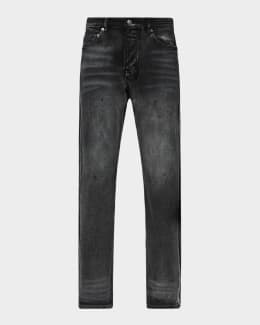 Saint Laurent Men's Loose-Fit Faded Denim Jeans | Neiman Marcus