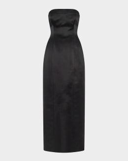 strapless open back dress Amsale P437S - Off-the-Shoulder Draped Gown main image 0