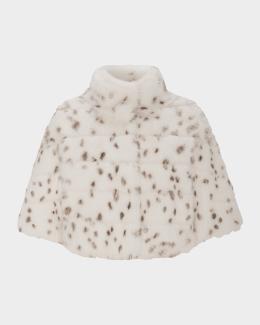 Lyla Grant Fur-Free Chevron Faux Chinchilla Coat | Neiman Marcus