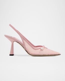 Jimmy Choo Love 85MM Croc-Embossed Leather Slingback Pumps