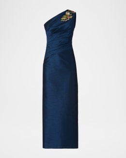 Shoshanna Elie A-Line Floral Lace Gown | Neiman Marcus