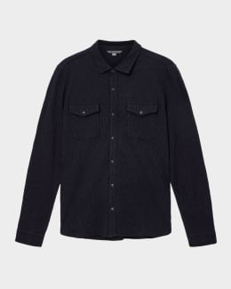 John Varvatos Men's Otto Snap-Front Western Shirt | Neiman Marcus
