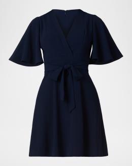 milos ruffle embroidered mini dress Shoshanna Milos Embroidered Mini Dress