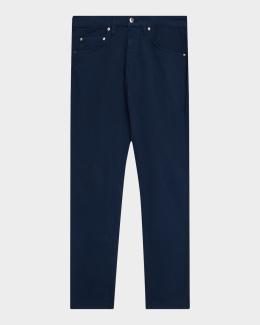 Emporio Armani Men's Textured Wool 5-Pocket Pants | Neiman Marcus