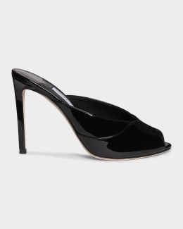 Jimmy Choo 100mm Brigitte Patent Leather Mule Pumps | Neiman Marcus