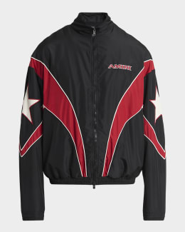 Prada Men's Zip-Front Technical Jacket | Neiman Marcus
