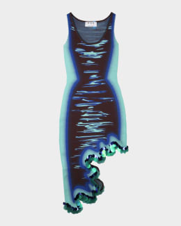 aster reversible wavy asymmetric dress ASTER REVERSIBLE WAVY ASYMMETRIC DRESS XL main image 1