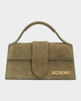 Jacquemus Le Petite Crochet Raffia Lace Top-Handle Bag | Neiman Marcus
