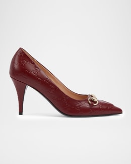 Gucci Musa Vernic Patent Leather Anklet Pumps | Neiman Marcus