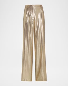 Ramy Brook Oscar Wide-Leg Satin Pants | Neiman Marcus display picture 1