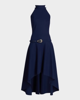 Chiara Boni La Petite Robe Azora Collared Long-Sleeve Midi Dress | Neiman  Marcus