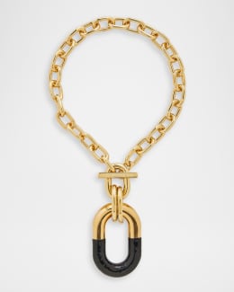 Rabanne XL Chain-Link Pendant Necklace | Neiman Marcus