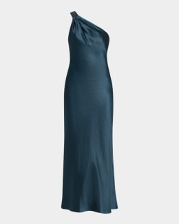 Ralph Lauren Collection Chilton Stretch Satin Evening Dress | Neiman Marcus