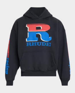 Rhude Men's Eagle Pass Cotton Full-Zip Hoodie | Neiman Marcus