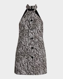 Iro Nalone One-Shoulder Metallic Strass Mini Dress | Neiman Marcus