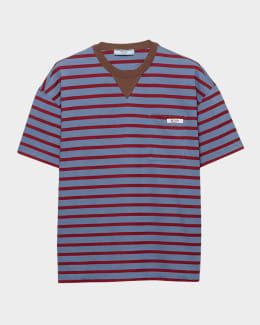Prada Striped Jersey T-Shirt | Neiman Marcus