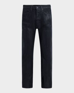 PURPLE Men's Patent Film Coated Skinny Jeans | Neiman Marcus