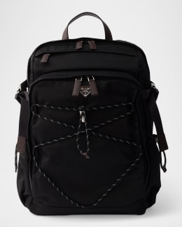 Prada Men's Prada Speedrock Re-Nylon and Leather Backpack | Neiman