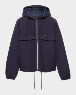 Prada Men's Technical Cotton Zip Jacket | Neiman Marcus