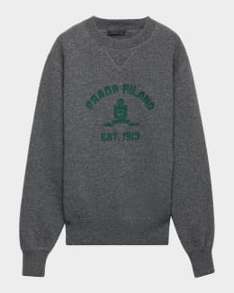 Prada Men's Wool Quarter-Zip Polo Sweater | Neiman Marcus