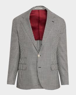 Veste De Sport Homme Brunello Cucinelli En Cachemire, Soie Et Laine - Taille 48/38, Neuf Avec étiquette, Motif Chevron