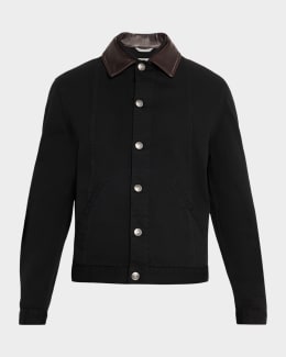 FRAME Men's Wool Double-Face Shirt Jacket | Neiman Marcus