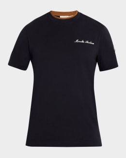 Moncler Men's Logo-Crewneck Cotton T-Shirt | Neiman Marcus