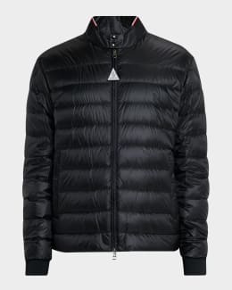 Moncler Men's Quilted Full-Zip Hooded Jacket | Neiman Marcus