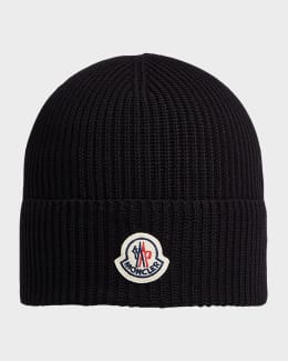 Moncler Men's Wool Tricolor Wool Knit Beanie Hat | Neiman Marcus