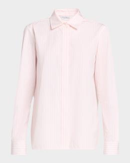 Amiri Striped Button-Front Shirt | Neiman Marcus
