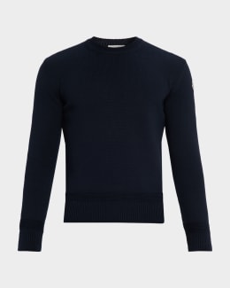 Moncler Men's Ribbed Full-Zip Sweater | Neiman Marcus