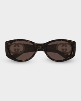 Gucci Double G 66mm Square Sunglasses | Neiman Marcus