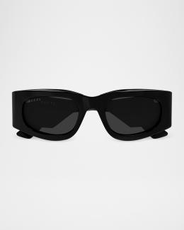 Saint Laurent Monogram 53mm Rectangular Sunglasses | Neiman Marcus