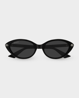 Gucci Interlocking G 50mm Cat-Eye Sunglasses | Neiman Marcus