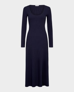 vince gathered long sleeve dress VINCE Gathered Long Sleeve Dress knit features an elegantly draped neck