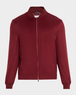 Brunello Cucinelli Men's Nylon Full-Zip Blouson Jacket | Neiman Marcus