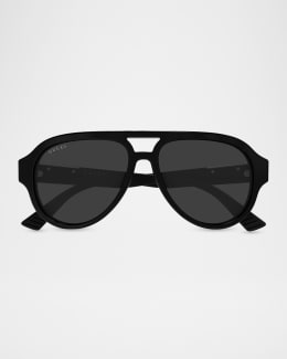 Gucci Men's GG2089S-001 Acetate Rectangle Sunglasses | Neiman Marcus