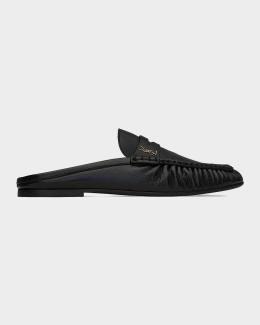 Prada 10mm Leather Mules | Neiman Marcus