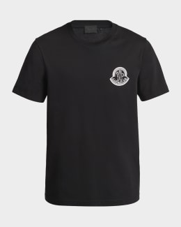 Moncler Men's Cotton Archive Logo Polo Shirt | Neiman Marcus