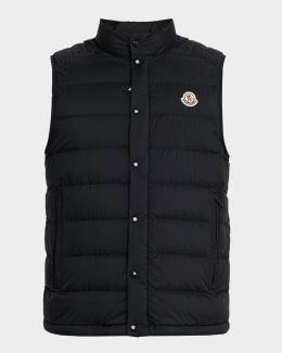 Moncler Men's Gallienne Cashmere-Blend Down Vest | Neiman Marcus