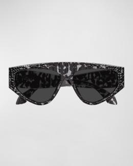 ALAIA Square Acetate Sunglasses | Neiman Marcus display picture 2